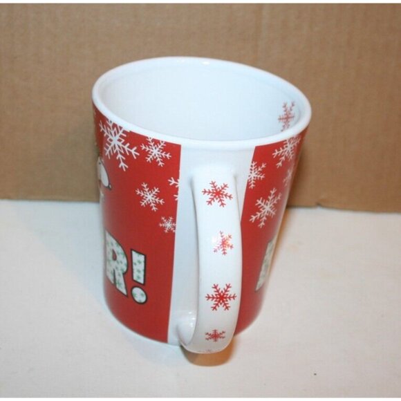 Snoopy Skate Brr Holiday Red Peanuts Oversized Ceramic Coffee Mug 20 oz - Picture 4 of 6
